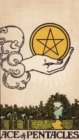 Ace of Pentacles tarot card