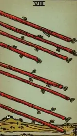 Eight of Wands tarot card