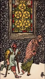Five of Pentacles tarot card