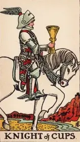 Knight of Cups Tarot card meaning in 3 aspects