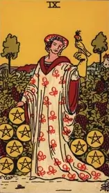 Nine of Pentacles tarot card