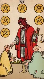 Six of Pentacles tarot card