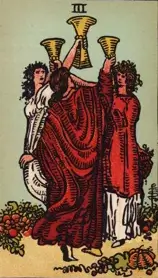 Three of Cups tarot card
