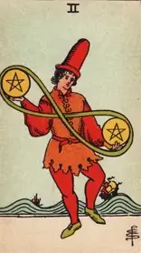 Two of Pentacles tarot card