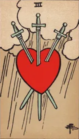 3 of Swords Tarot Card Meaning in 3 Aspects